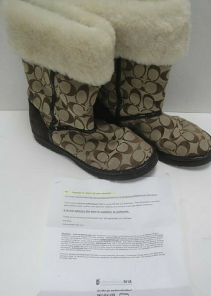 Authentic Coach Brown Nikole boots